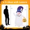 6 Ft Halloween Inflatables Cute Ghost with Dimming Infinity Mirror Light